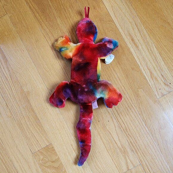 NWT Ty Beanie Buddies Collection "Lizzy" The Multicolored Lizzard Stuffed Animal - Picture 15 of 16